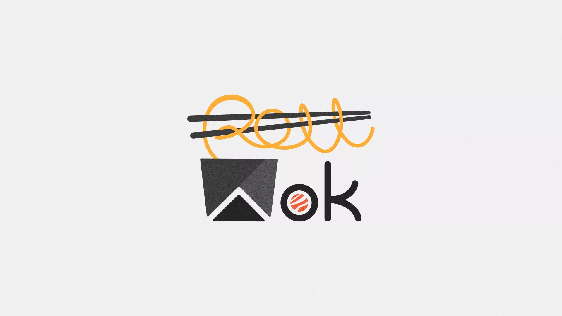 Разработка логотипа в Амурске для суши-бара «Roll Wok Club»